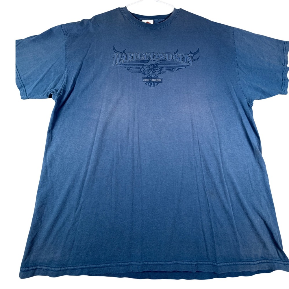 Harley Davidson T Shirt Mens 2XL Whiskey Row Prescott AZ Blue Eagle
